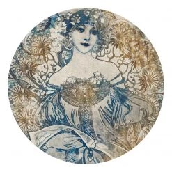 Komar Papier peint intissé Goddess - Encre au latex / Intissé - Marron / Bleu