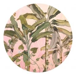 Komar Papier peint intissé Botany - Encre au latex / Intissé - Rose / Vert