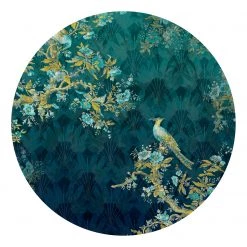 Komar Papier peint intissé Majestic - Encre au latex / Intissé - Vert / Bleu / Turquoise