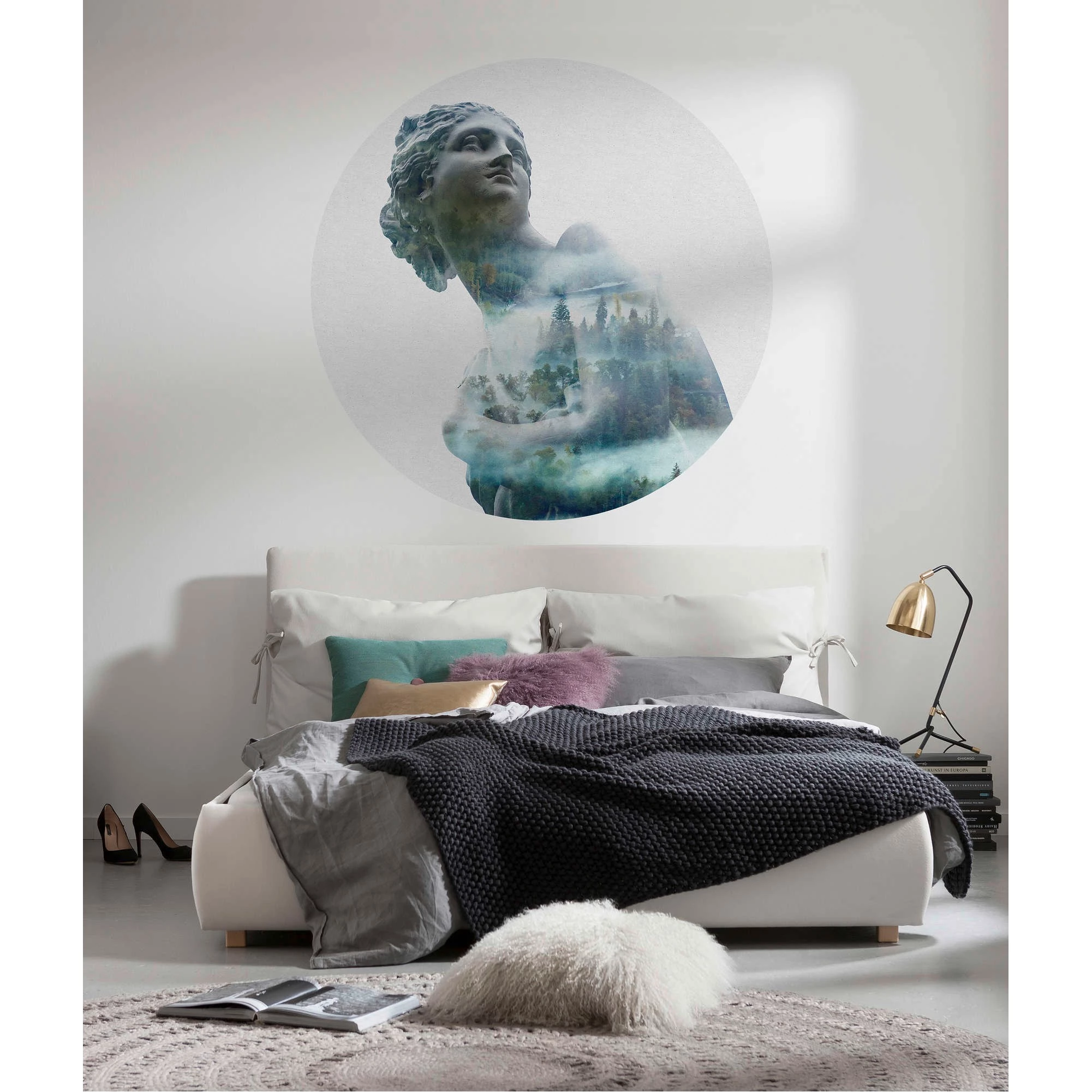 Komar Papier peint intissé Gaia - Encre au latex / Intissé - Bleu / Blanc – Image 2