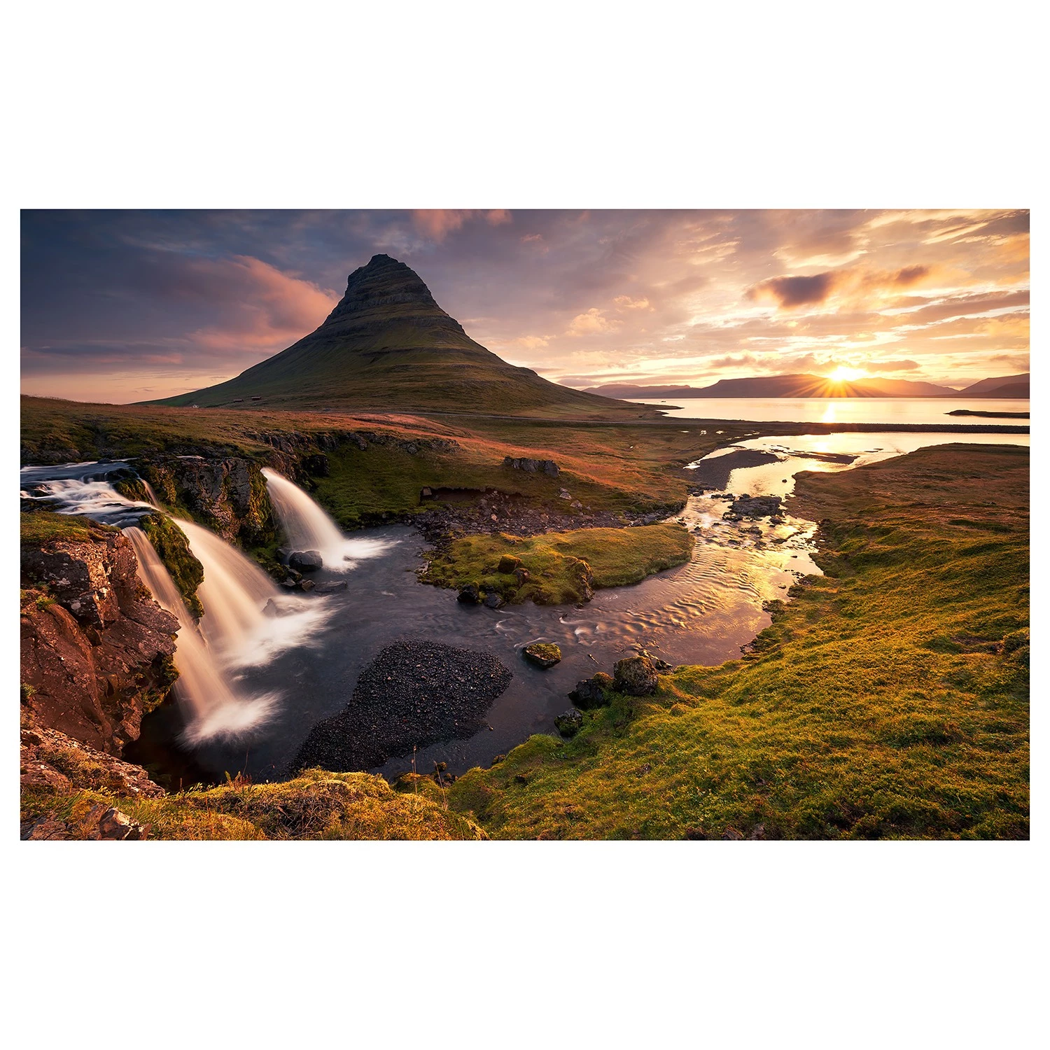 Komar Papier peint Matin sur l’île - Intissé - Marron