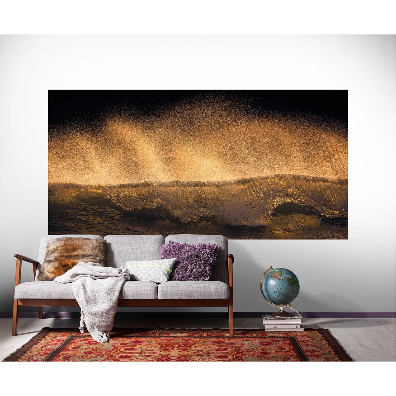 Komar Papier peint intissé Golden Wave - Intissé - Multicolore – Image 2