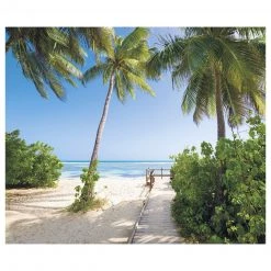 Komar Papier peint intissé Palmy Beach I - Intissé - Multicolore
