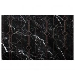 Komar Papier peint intissé Marble Black - Intissé - Noir / Blanc
