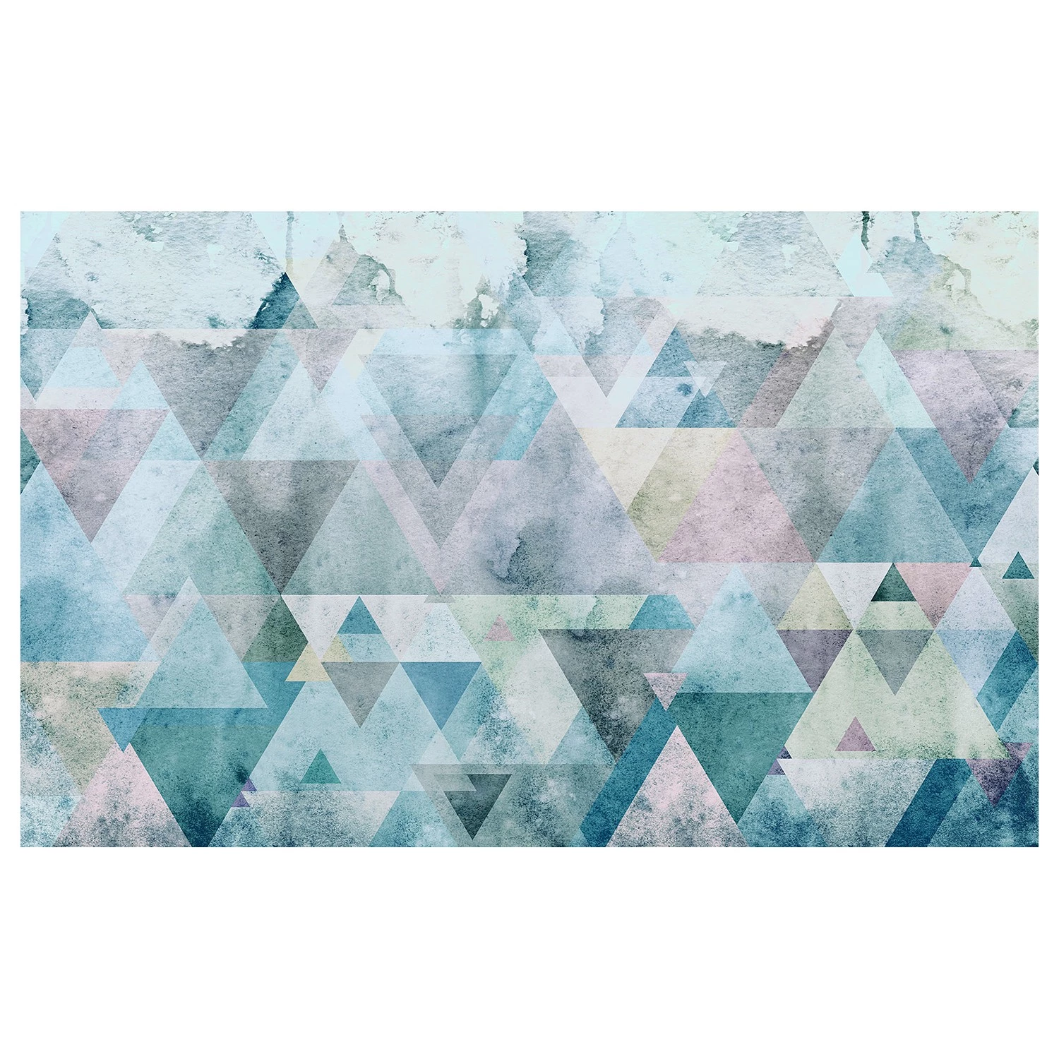Komar Papier peint intissé Triangles Blue - Intissé - Bleu