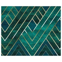 Komar Papier peint intissé Artdeco - Intissé - Vert / Doré