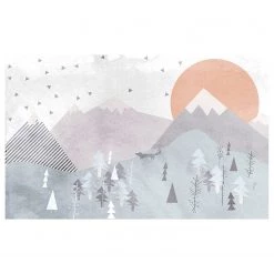 Komar Papier peint intissé Wild and Free - Intissé - Multicolore - Largeur : 400 cm