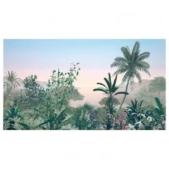 Komar Papier peint intissé Matin - Intissé - Vert / Bleu