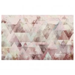 Komar Papier peint intissé Triangles Red - Intissé - Rose