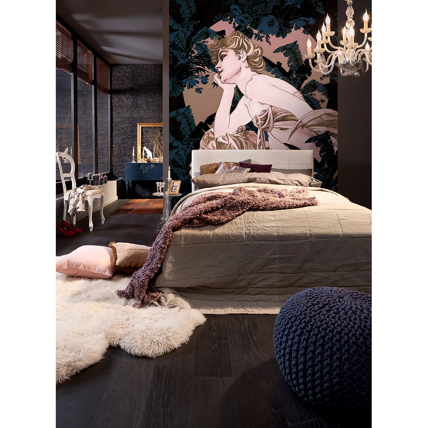 Komar Papier peint intissé Songes Bleu - Intissé - Multicolore – Image 3