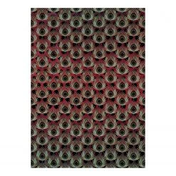 Komar Papier peint intissé Paon Rouge - Intissé - Multicolore