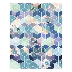 Komar Papier peint intissé Geometric Blue - Intissé - Bleu / Violet / Blanc