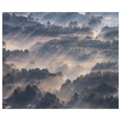 Komar Papier peint intissé Rays - Intissé - Bleu / Vert