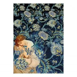 Komar Papier peint intissé Femme d'Or - Intissé - Bleu