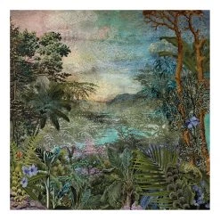 Komar Papier peint intissé Cours Fluvial - Intissé - Vert / Marron