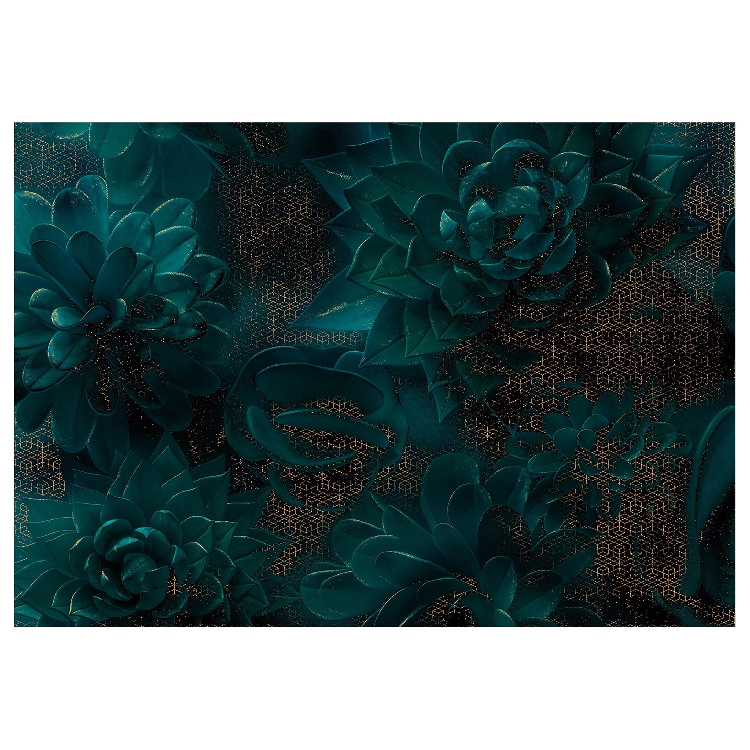 Komar Papier peint intissé Ombres - Intissé - Turquoise