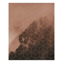 Komar Papier peint intissé Golden Grid - Intissé - Marron