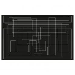 Komar Papier peint intissé Mills Board Mondial - Intissé - Noir