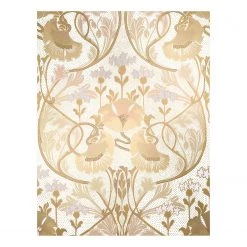 Komar Papier peint intissé Fino - Intissé - Doré / Blanc