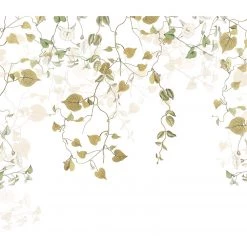 Komar Papier peint intissé Hedera - Intissé - Blanc / Marron