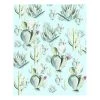 Komar Papier peint intissé Cactus Blue - Intissé - Vert / Bleu - Largeur : 200 cm