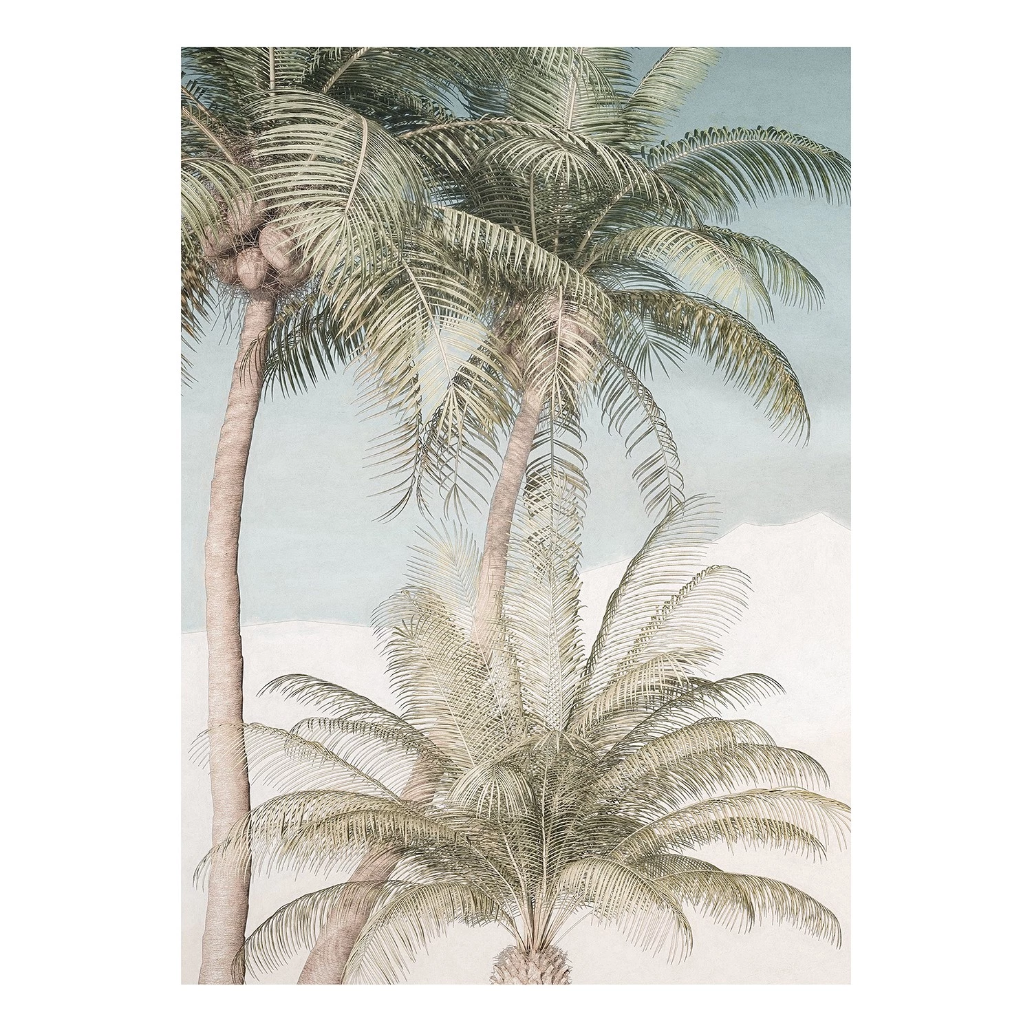 Komar Papier peint intissé Palm Oasis - Intissé - Multicolore