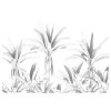 Komar Papier peint intissé Musa - Intissé - Noir / Blanc