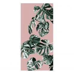 Komar Papier peint intissé Monstera Rosé I - Intissé - Vert / Rose