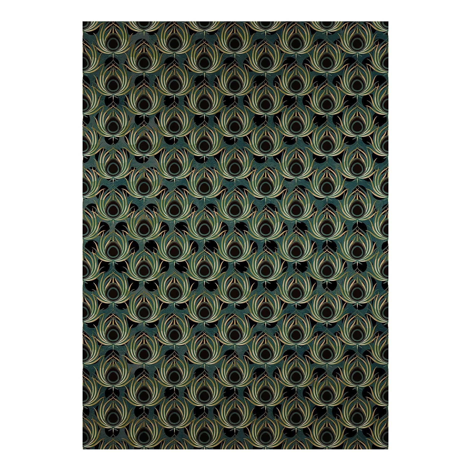 Komar Papier peint intissé Paon Vert - Intissé - Vert