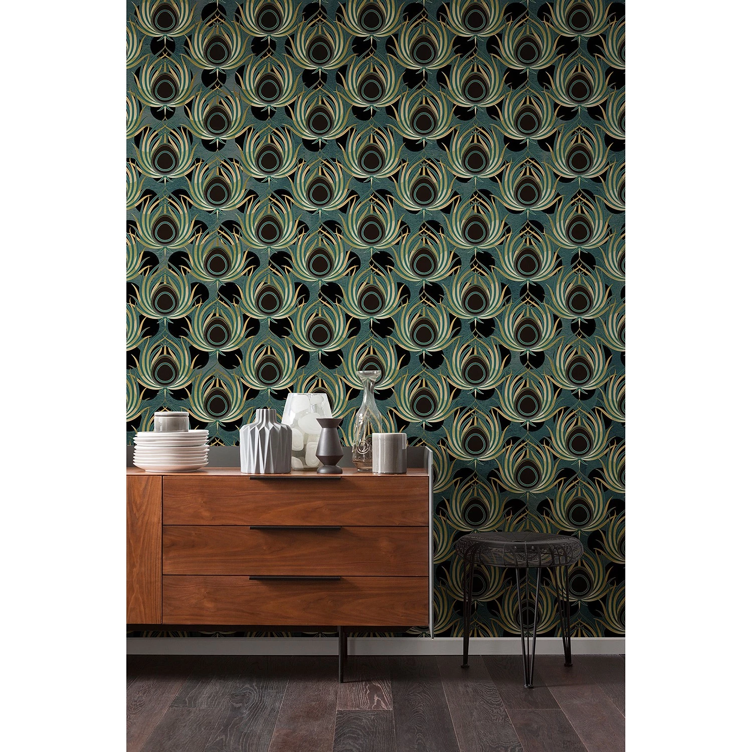 Komar Papier peint intissé Paon Vert - Intissé - Vert – Image 3