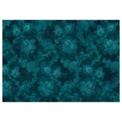 Komar Papier peint intissé Fleurs de Nuit - Intissé - Bleu / Vert
