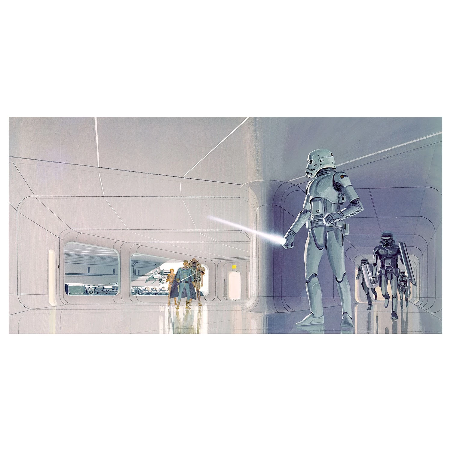 Komar Papier peint Star Wars Stormtrooper - Intissé - Gris / Noir