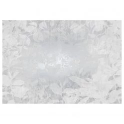 Komar Papier peint intissé Flora - Intissé - Argenté / Gris / Blanc