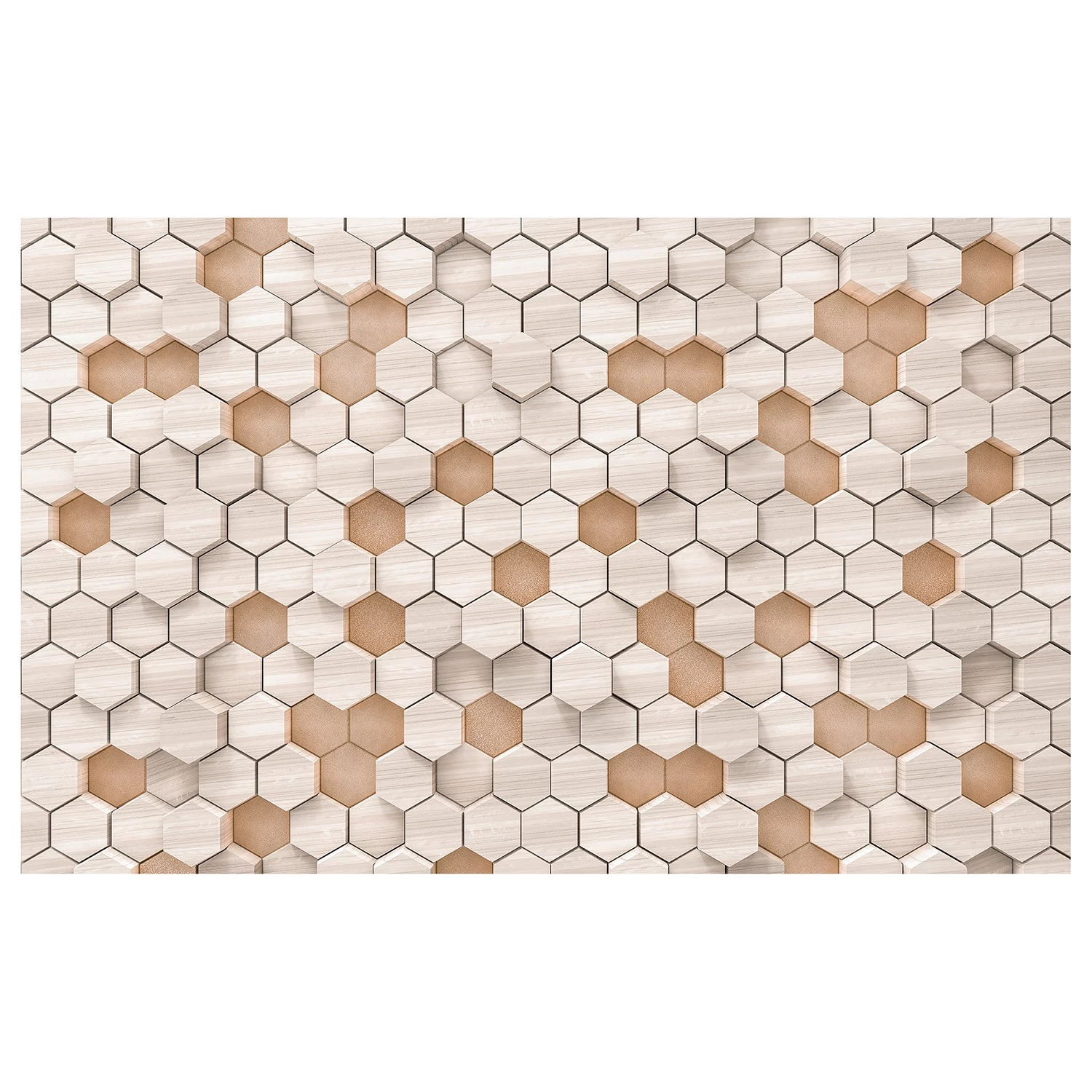 Komar Papier peint intissé Woodcomb Nude - Intissé - Marron