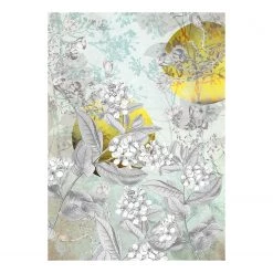 Komar Papier peint intissé Golden Sun - Intissé - Doré / Noir / Blanc