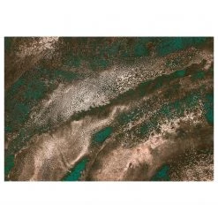 Komar Papier peint intissé Molten Copper - Intissé - Argenté / Marron / Vert