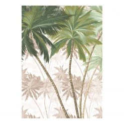 Komar Papier peint intissé Palmera - Intissé - Vert / Marron