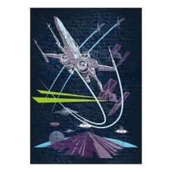 Komar Papier peint Star Wars Concrete XWing - Intissé - Multicolore