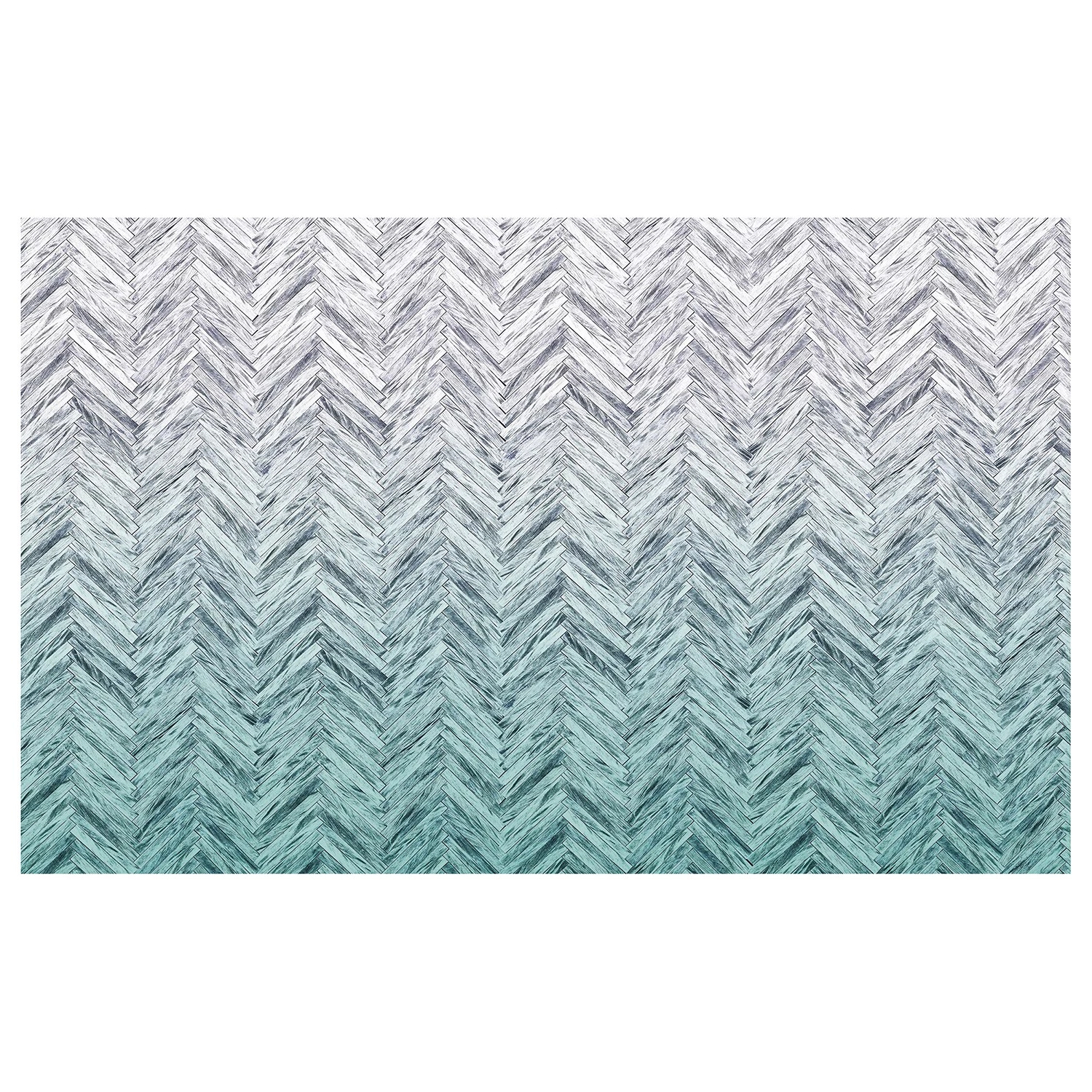 Komar Papier peint intissé Herringbone Mint - Largeur : 400 cm