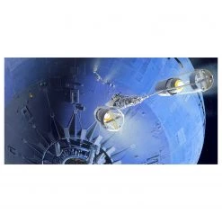 Komar Papier peint Star Wars DeathStar Assault - Intissé - Bleu / Noir