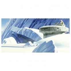 Komar Papier peint Star Wars RMQ HothEcho Base - Intissé - Bleu / Blanc