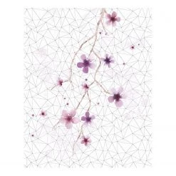 Komar Papier peint intissé Cherry Tree - Intissé - Blanc / Rose