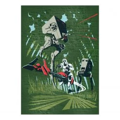 Komar Papier peint Star Wars Concrete Endor - Intissé - Vert
