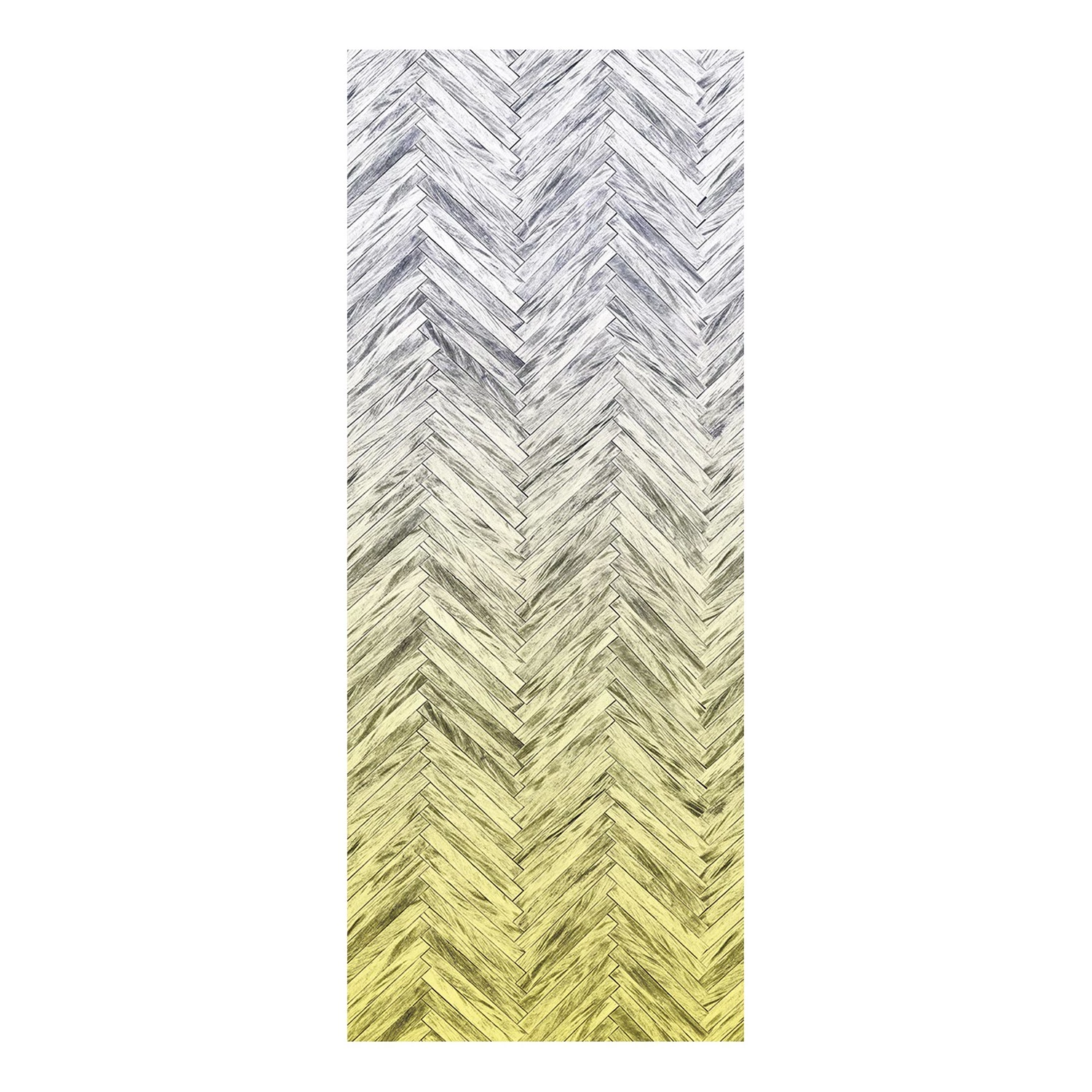 Komar Papier peint intissé Herringbone Yellow - Largeur : 100 cm