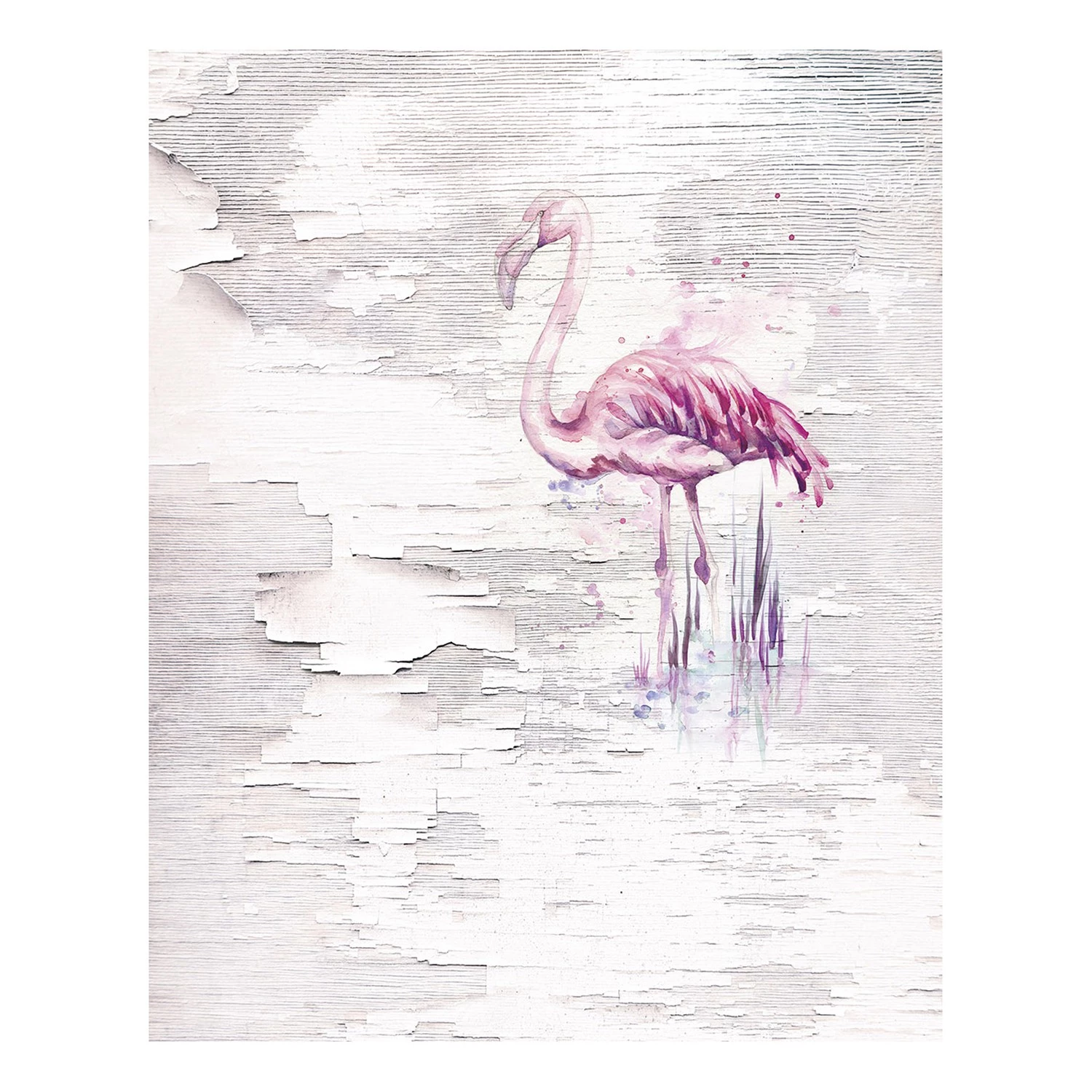Komar Papier peint intissé Pink Flamingo - Intissé - Multicolore