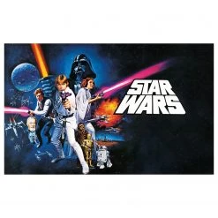 Komar Papier peint Star Wars Poster Classic 1 - Intissé - Multicolore - Largeur : 400 cm