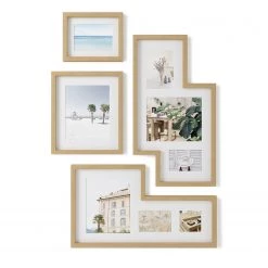 Umbra Cadres photo Mingle (lot de 4) - Polystyrène / PET - Beige