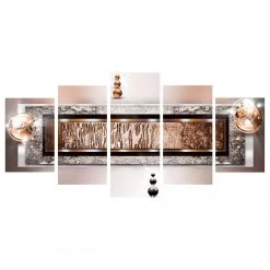 Artgeist Tableau déco Cinnamon Rock - Toile - Gris - 100 x 50 cm