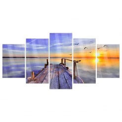 Artgeist Tableau déco plexiglas Summer Harbor - Tableau déco plexiglas - Marron - 100 x 50 cm