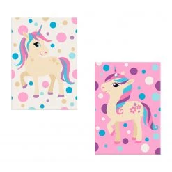 Artgeist Peinture par numéro - Licornes II - Toile - Rose